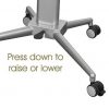 Height adjustable lectern and table - adjustable leaver