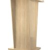 Bleached Elm lectern viewed from the audience side
