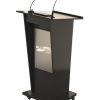 Standard Black Melamine Lectern with angled ends