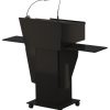 Standard Black Melamine Lectern with large head with a slim body