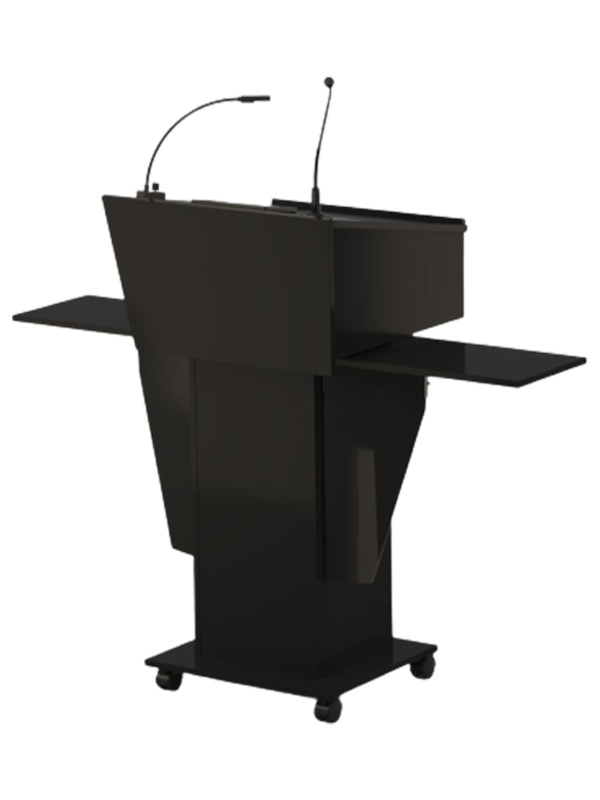 Standard Black Melamine Lectern with large head with a slim body