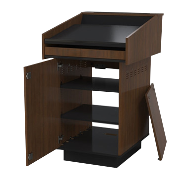single bay lectern with angled worktop.