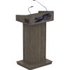 Standard Black Melamine Lectern with two open shelves