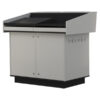 Double bay lectern built from White melamine board.