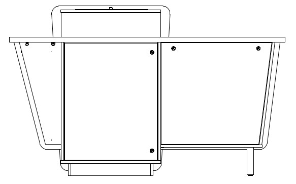 G-Series Single Bay Presenter Table - Left-Hand equipment cabinet