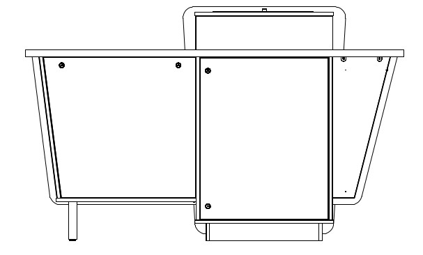 G-Series Single Bay Presenter Table - Right-Hand equipment cabinet