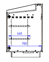 Single Bay - Angled work surface with a flat back