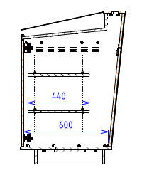 Single Bay - Angled work surface with angled back