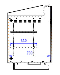 Single Bay - Flatwork surface with a flat back