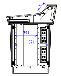 Triple bay with Angled work surface