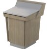 C-Series Single Bay Lecterns Bleached Ash and Black melamine board