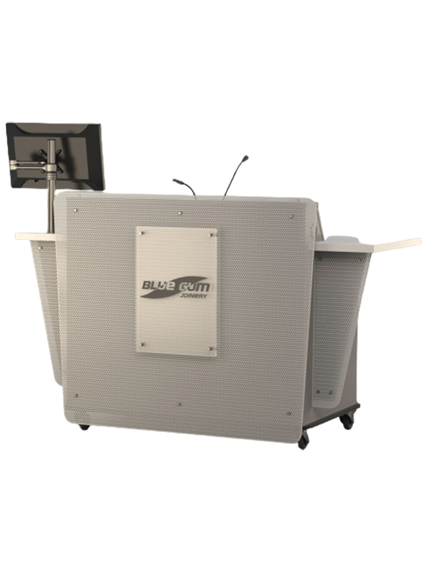 G-Series Double bay lectern shown with various options.