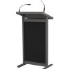 Tutor lectern shown with microphone and LED options