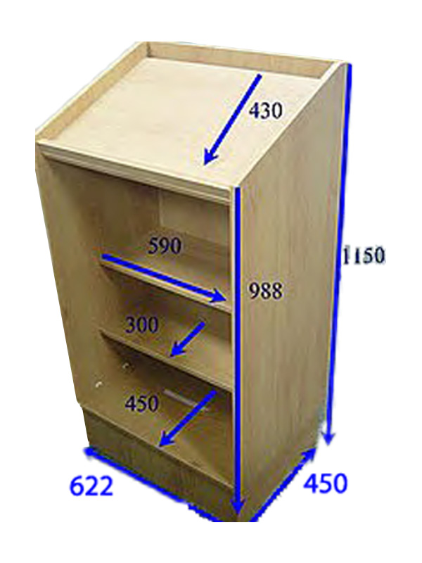 Dimensions for the WL2000 President Lectern Podium