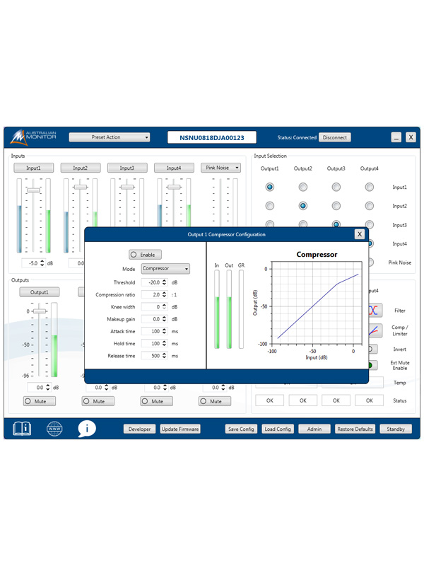 Programmable via PC UI application