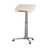 Height adjustable lectern and table - standing lectern position