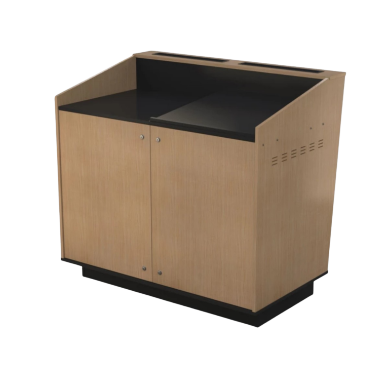 BGL-M02LA - A-Series Double bay lectern with LEFT side of top Angled.