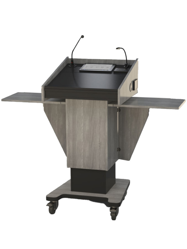 Post style lectern with various available options.