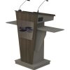 Standard Melamine Lectern with two shelves, a lockable door & lift up lid
