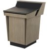 C-Series Single Bay Lecterns Bleached Ash and Black melamine board