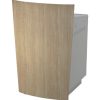 Single bay lectern with Bleached Elm front panel and White body.