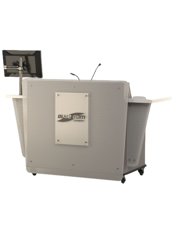 G-Series Double bay lectern shown with various options.