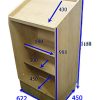 Dimensions for the WL2000 President Lectern Podium